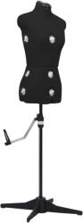 vidaXL fekete női állítható próbababa S-es méret 33-40 (288485)