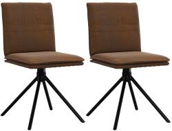 vidaXL étkezőszék barna műszarvasbőr (4101278)