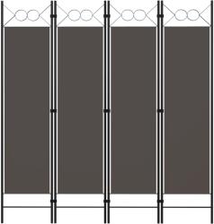 vidaXL antracitszürke 4 paneles paraván 160 x 180 cm (320704)
