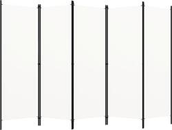 vidaXL fehér 5 paneles paraván 250 x 180 cm (320723)