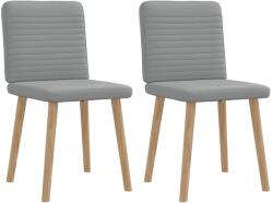 vidaXL 2 db világosszürke szövet étkezőszék (4101144)