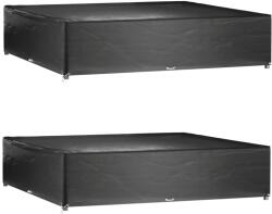 vidaXL 2 db négyzet alakú kerti bútorhuzat 16 fűzőlyukkal 240x240x55cm (3155355)