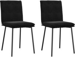 vidaXL 2 db fekete bársony étkezőszék (4101250)