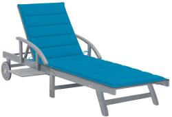 vidaXL tömör akácfa kerti napozóágy párnával (3061333)