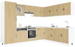 vidaXL 14 részes konyhaszekrény szett Lucca sonoma tölgy műszaki fa (3314984)