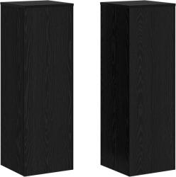 vidaXL Növényállvány Fekete tölgy 33 x 33 x 100 cm Faanyag (869235)