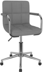 vidaXL világosszürke szövetborítású forgó étkezőszék (3088155)