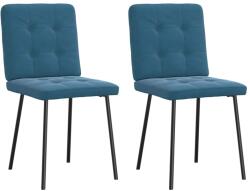 vidaXL 2 db kék bársony étkezőszék (4101067)