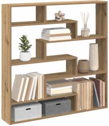 vidaXL kézműves tölgy színű szerelt fa fali kockapolc 7 rekeszes színű (860030)