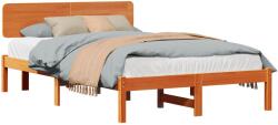 vidaXL Ágykeret fejtámlával Faggyú barna 120 x 200 cm Tömör fenyőfa (872109)