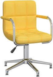 vidaXL mustársárga szövetborítású forgó étkezőszék (3088069)