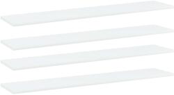 vidaXL 4 db fehér szerelt fa könyvespolc 100 x 20 x 1, 5 cm (805378)