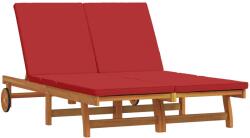 vidaXL Napozó 2-személy Barna 63 x 199 x 85 cm Tömör Akácfa (3325192)