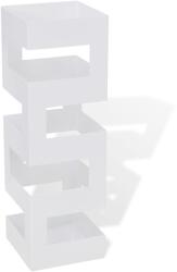 vidaXL Fehér acél négyzet alakú esernyő és sétapálca tartó 48, 5 cm (242470)