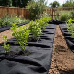 vidaXL fekete poliészter szál geotextília talajtakaró 1 x 50 m (4009855)