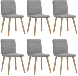 vidaXL 6 db világosszürke szövet étkezőszék (3315514)