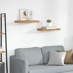 vidaXL Falpolc Falra szerelhető 2 pcs Bézs 50 x 23 x 4 cm Faanyag (42019987)