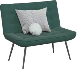 vidaXL sötétzöld bársonypad 110 x 74 x 84 cm (4012339)