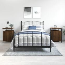 vidaXL 2 db barna tölgyszínű szerelt fa éjjeliszekrény 40 x 42 x 60 cm (825872)