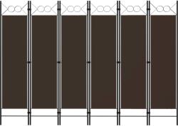 vidaXL barna 6 paneles paraván 240 x 180 cm (320712)