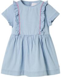 vidaXL Halványkék fodros gyerekruha 104 (10905)