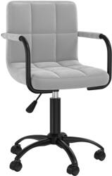 vidaXL világosszürke bársony forgó étkezőszék (3088034)