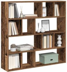 vidaXL Könyvszekrény/szobaosztó régi fa 105x24x102 cm (855830)