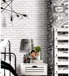 Noordwand Urban Friends & Coffee szürke-fehér téglatapéta 5686