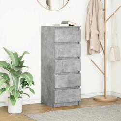 vidaXL betonszürke szerelt fa tálalószekrény fiókos 37, 5x35x99 cm (861763)