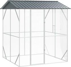 vidaXL Madár kalitka Antracit 215 x 208 x 247 cm Horganyzott acél (3325152)