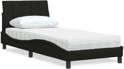 vidaXL fekete szövet ágy matraccal Hanko 80x200 cm (3310491)
