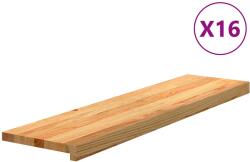 vidaXL 16 db tömör tölgyfa világosbarna lépcsőfokok 100x25x2 cm (3282992)