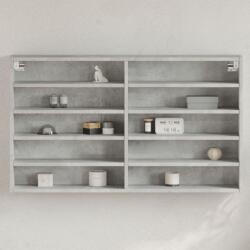 vidaXL betonszürke szerelt fa vitrinszekrény 100 x 15 x 58 cm (847929)