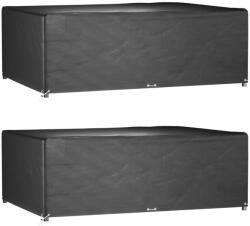vidaXL 2 db téglalap alakú kerti bútorhuzat 12 fűzőlyukkal 270x180x90 (3155359)