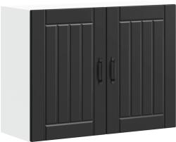 vidaXL Konyhai fali szekrény Lucca fekete szerelt fa (853828)