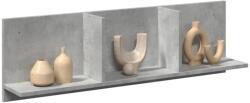 vidaXL betonszürke szerelt fa faliszekrény 100 x 16, 5 x 30 cm (854862)