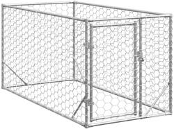 vidaXL kültéri kutyakennel ajtóval 2x1x1 m horganyzott acélból (4105410)
