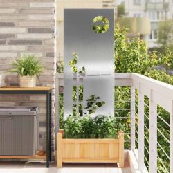 vidaXL Kertvédő vászon Ezüst 50 x 140 cm Rozsdamentes acél (876319)