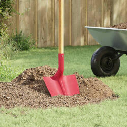 vidaXL Lapát Fej Piros 39, 5 x 27, 5 cm Porszórt acél (42019402)