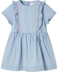 vidaXL Halványkék fodros gyerekruha 128 (10907)