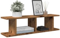 vidaXL 2 db antik fa színű szerelt fa fali polc 75 x 18 x 20 cm (856598)
