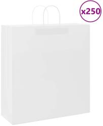vidaXL 250 db fehér papírzacskók fogantyúkkal 45x17x48 cm (4101625)