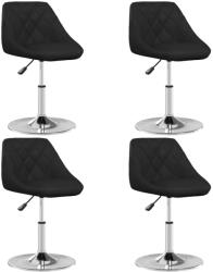 vidaXL 4 db fekete műbőr étkezőszék (3088636)