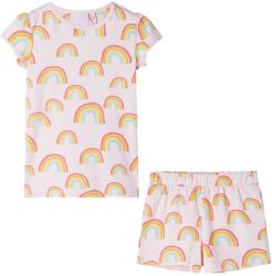 vidaXL Halvány rózsaszín rövid ujjú gyerekpizsama 128 (11402)