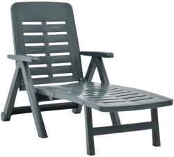 vidaXL zöld összecsukható műanyag napozóágy (48755)