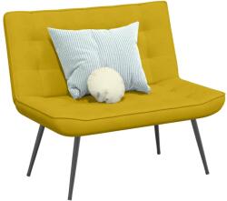 vidaXL sárga bársonypad 110 x 74 x 84 cm (4012343)