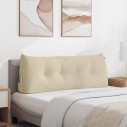 vidaXL Hátpárna Krém 120 x 24 x 50 cm szövet (42014477)