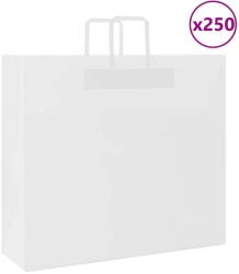 vidaXL 250 db fehér papírzacskók fogantyúkkal 54x15x49 cm (4101850)