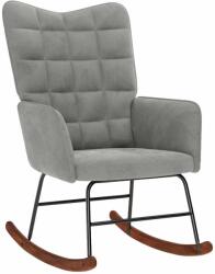 vidaXL világosszürke bársony hintaszék (4016832)