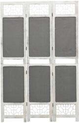 vidaXL szürke 3 paneles szövetparaván 105 x 165 cm (338554)